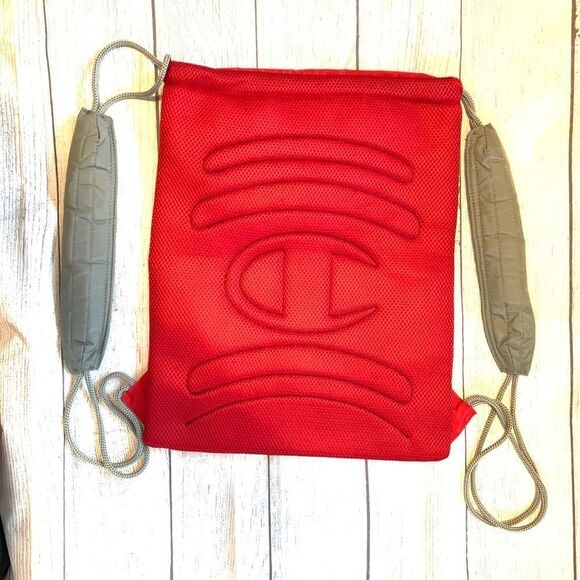 CHAMPION BACKPACK DAYPACK RED  SILVER NWOT - Picture 3 of 9